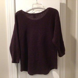 Women's Ann Taylor Factory 3/4 Dolman sleeve burgundy sweater, size XS